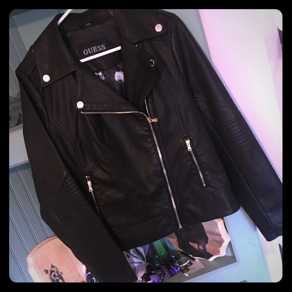 💎 NWT Guess Brand Moto Jacket 💎 - Picture 2 of 8